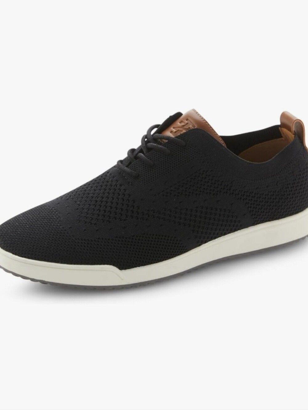 IZOD Men's Breeze Knit Oxford Sneakers Black Wingtip Memory Foam Size 12 M